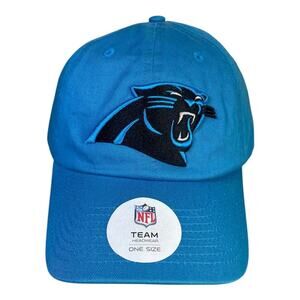 NWT NFL Apparel Carolina Panthers Football Adjustable Blue Hat OSFA
